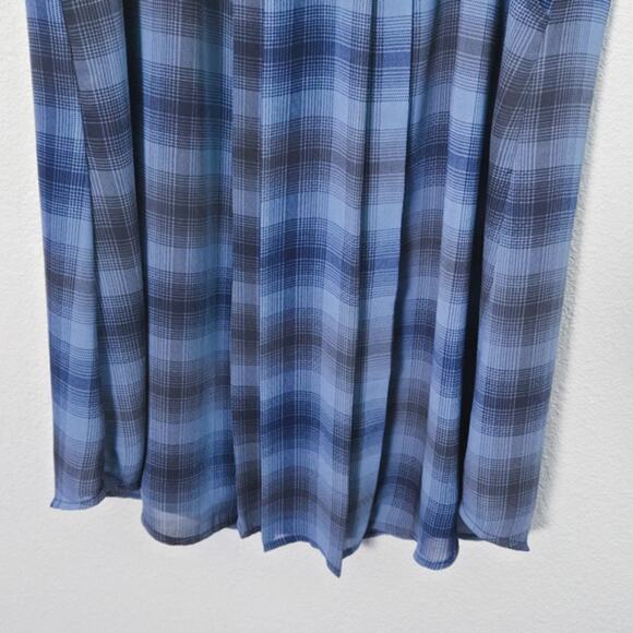 Halogen Women’s Dress Blue Plaid Light Academia Clueless Preppy Travel Size 8 - Picture 6 of 8